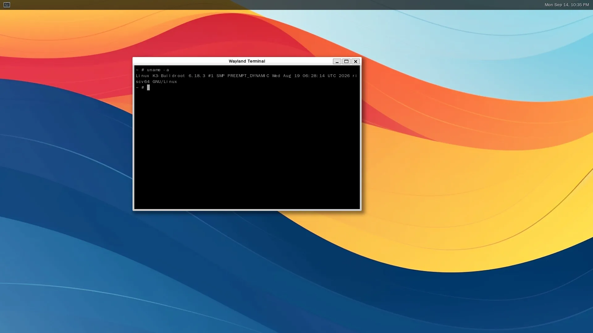 Buildroot Weston desktop